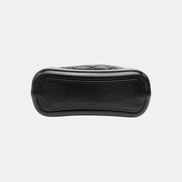 GABRIELLE Small Quilted Vintage Calf Black