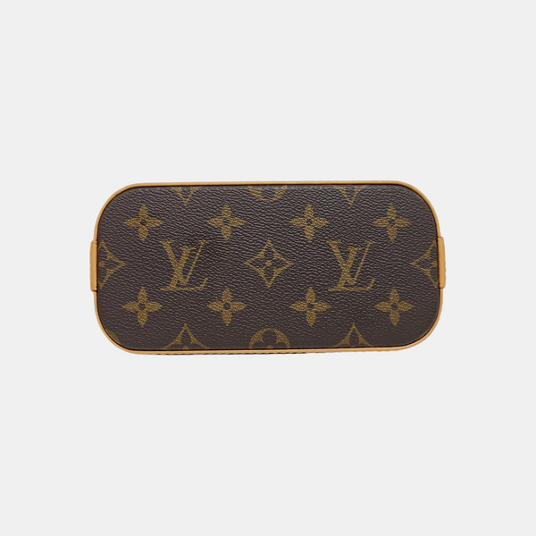ALMA Mini Monogram Coated Canvas Brown
