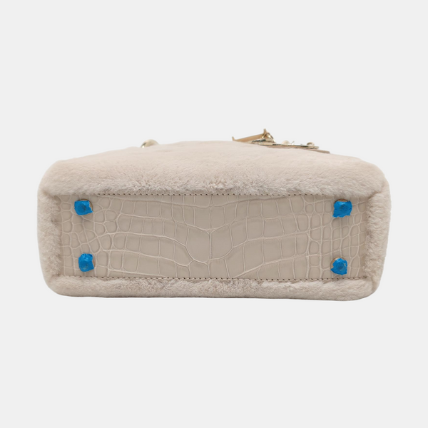 Lady Dior Mini Fur Beige