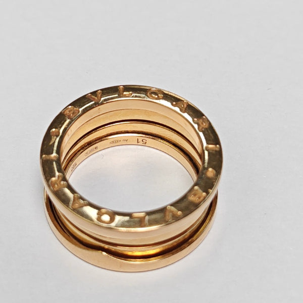 B.ZERO1 18k Rose Gold Ring EU 51