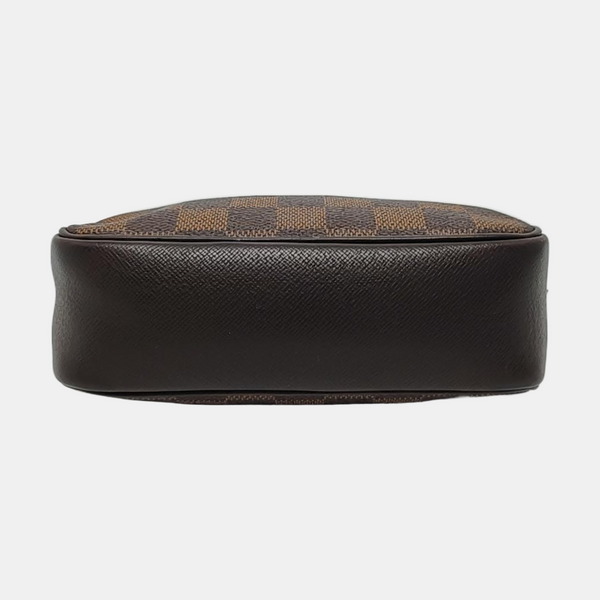 TROUSSE MAKE UP Damier Ebene Coated Canvas Brown