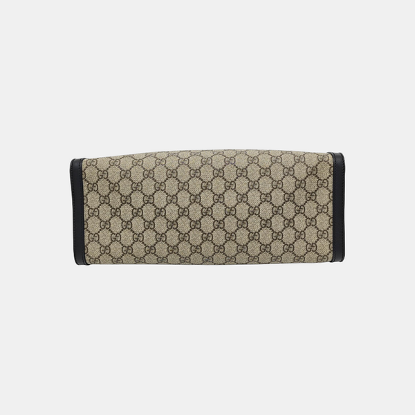 Padlock Medium Monogram Coated Canvas Beige
