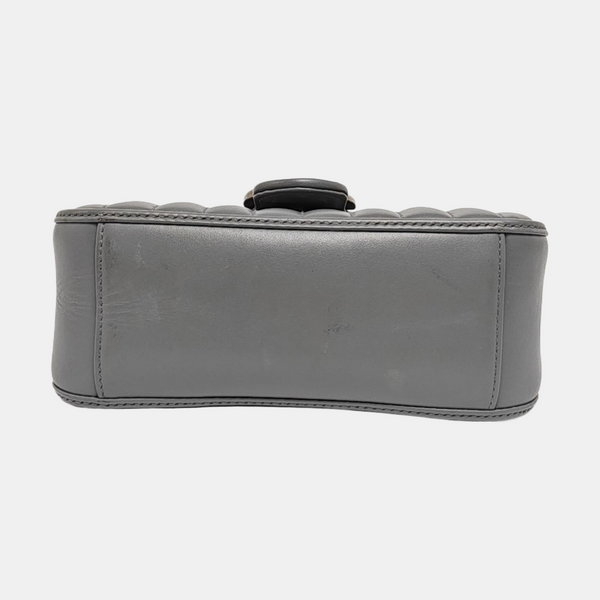 GG Marmont Mini Quilted Calfskin Gray