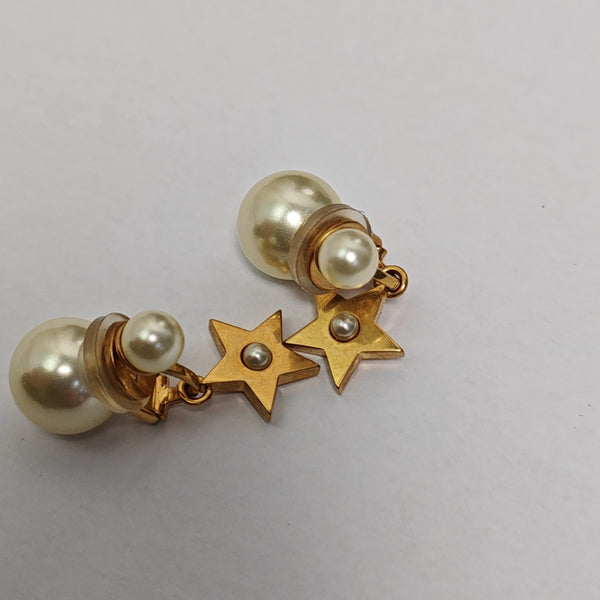 J'adior Metal White Clip On Earrings