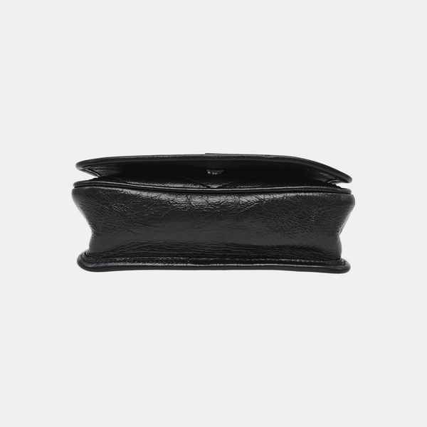 NIKI Mini Chevron Calfskin Black