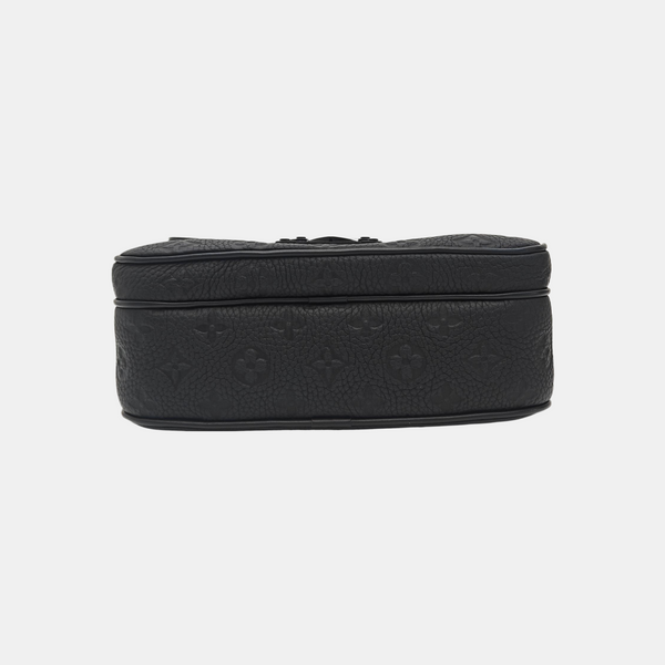 S LOCK Monogram Calfskin Black