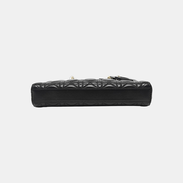 Lady D-Joy Medium Cannage Lambskin Black
