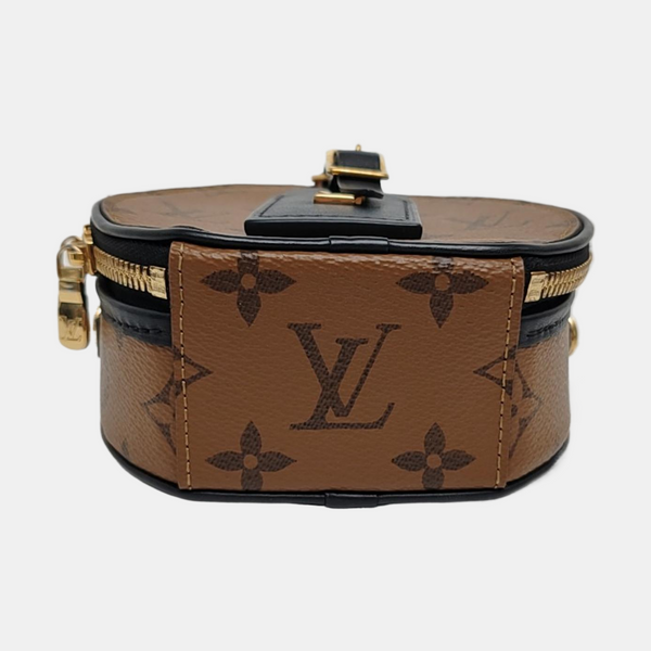 BOITE CHAPEAU Mini Monogram Coated Canvas Brown