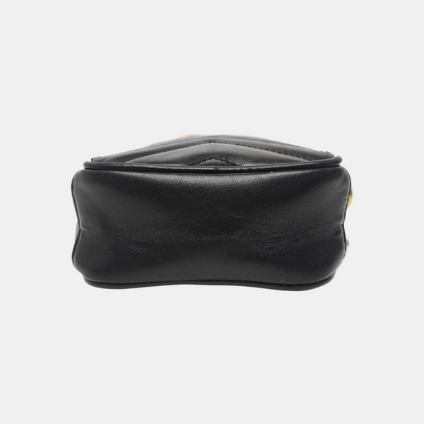 GG Marmont Mini Quilted Calfskin Black