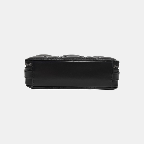 Cannage Calfskin Shoulder Bag Black