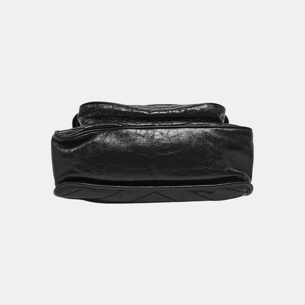 NIKI Medium Chevron Calfskin Black