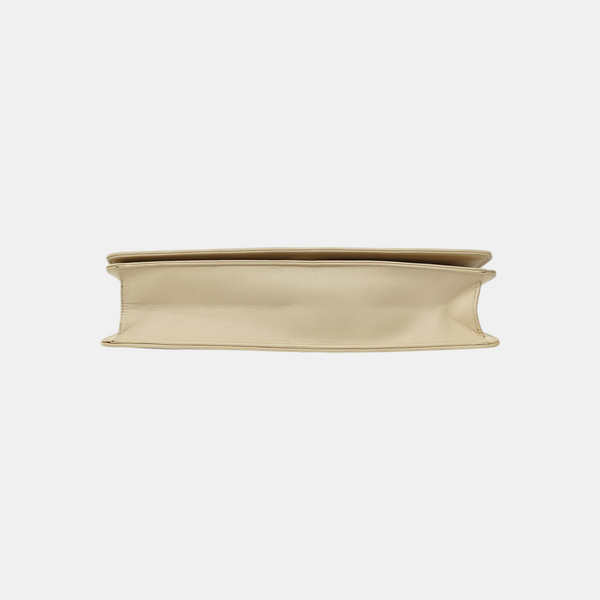 Calfskin Top Handle Bag Beige