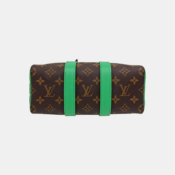 KEEPALL 25 Monogram Coated Canvas Brown