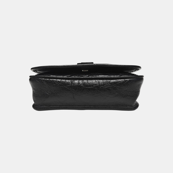 NIKI Mini Chevron Calfskin Black
