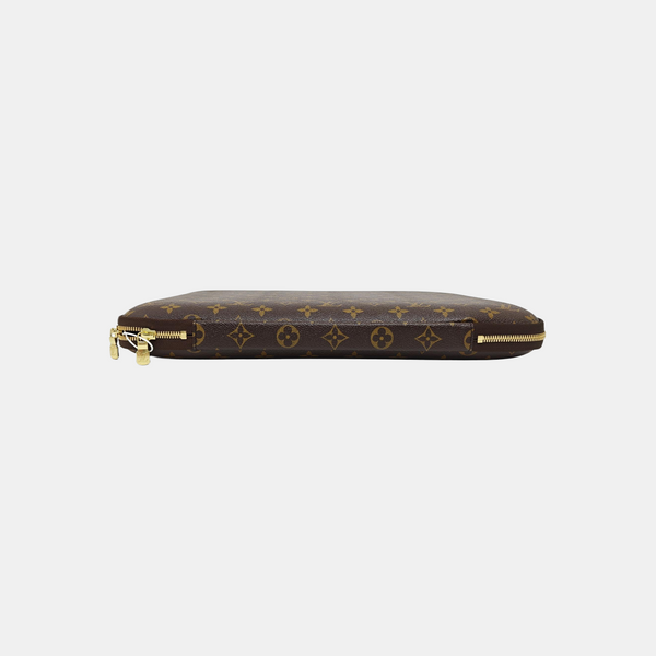 SLEEVE Monogram Coated Canvas Brown