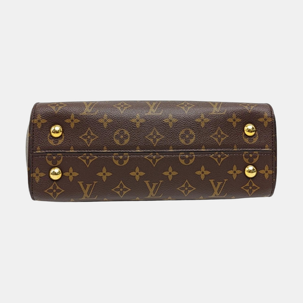 CLUNY MM Monogram Coated Canvas Brown