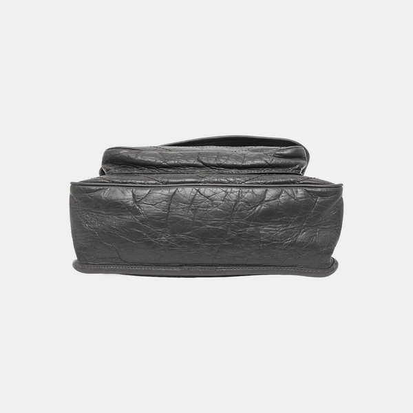 NIKI Medium Chevron Calfskin Gray