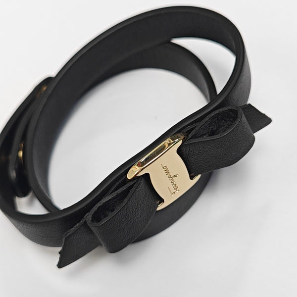 Leather Black Bangle