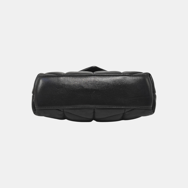 Quilted Calfskin Shoulder Bag Black