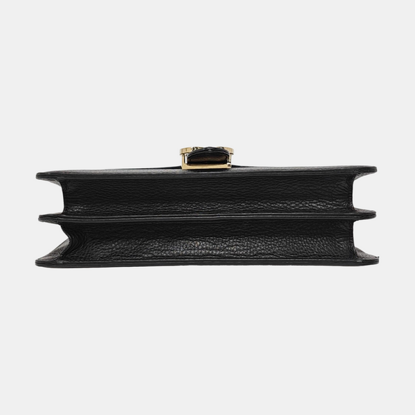 Interlocking G Large Calfskin Black