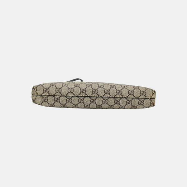Monogram Coated Canvas Clutch Brown