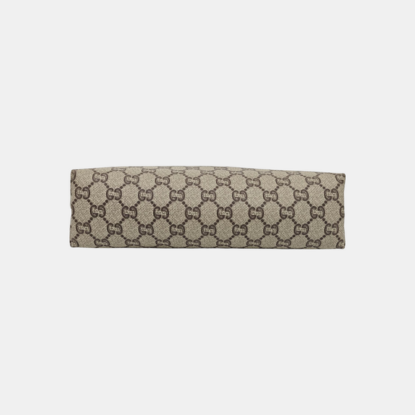 Monogram Coated Canvas Clutch Beige