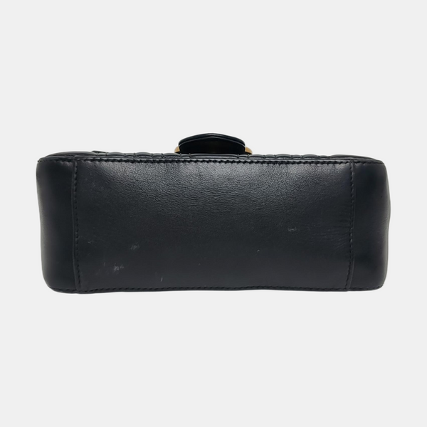 GG Marmont Mini Quilted Calfskin Black