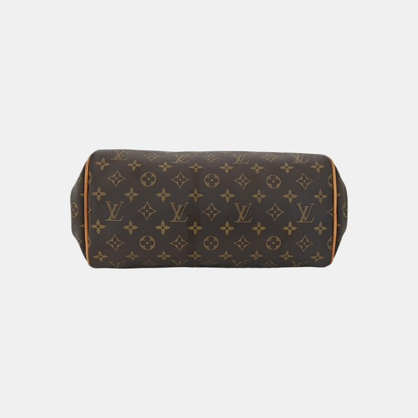 MONTORGUEI PM Monogram Coated Canvas Brown
