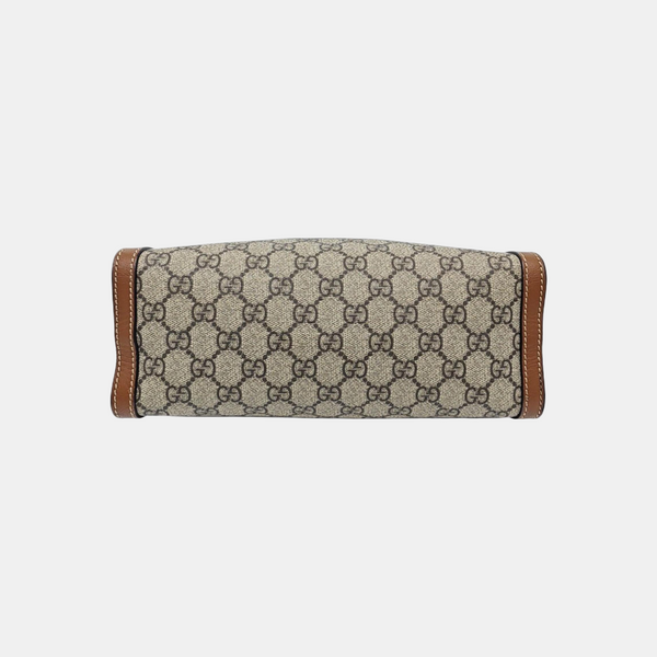 Padlock Small Monogram Coated Canvas Beige