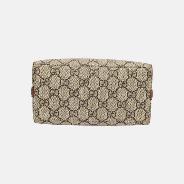 GG Emblem Monogram Coated Canvas Beige