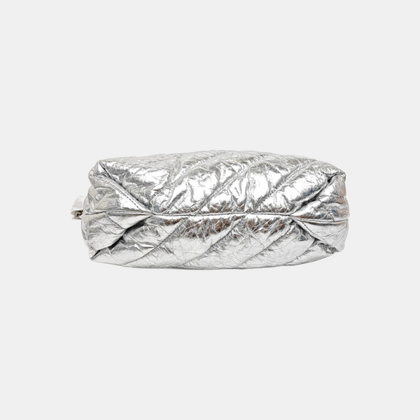 Crush Small Quilted Calfskin Silver