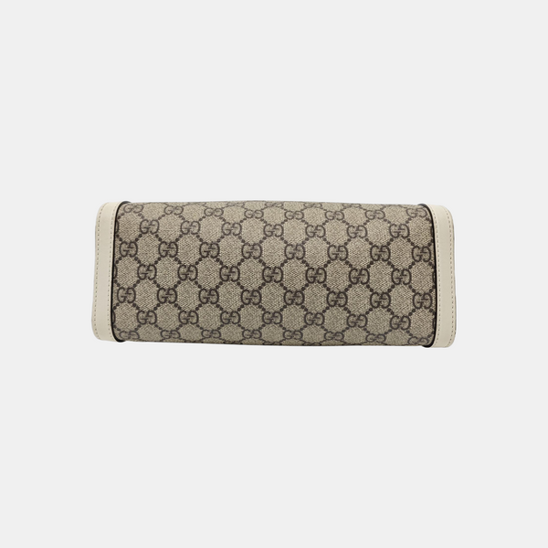 Padlock Small Monogram Coated Canvas Beige