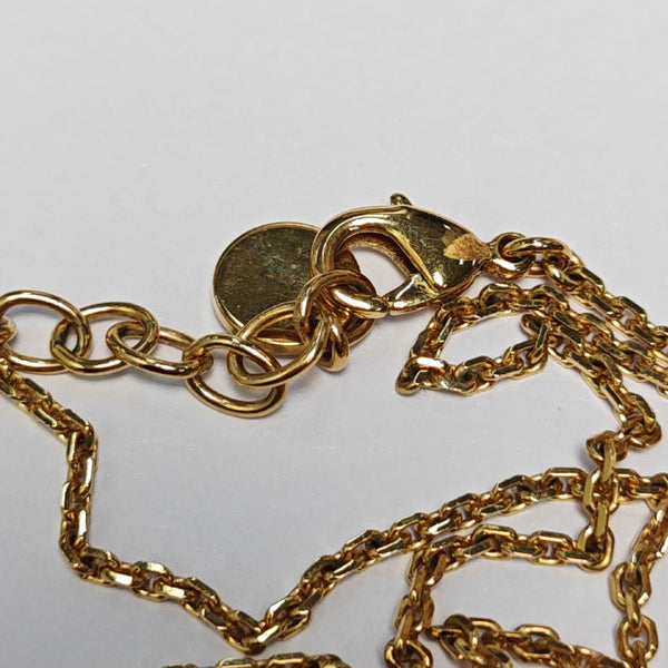 CD Navy Metal Gold Necklace