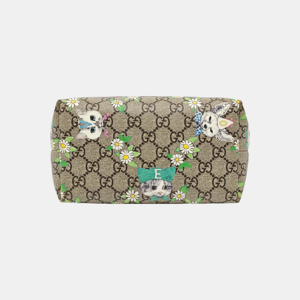 Coated Canvas Tote Bag Beige