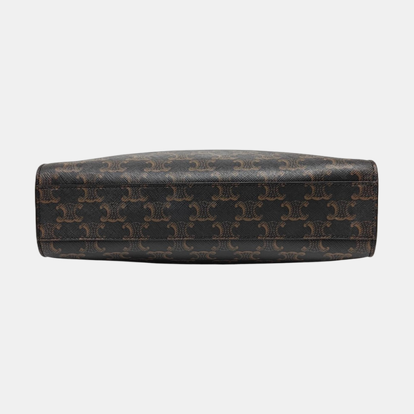 CABAS CELINE Small Coated Canvas Brown