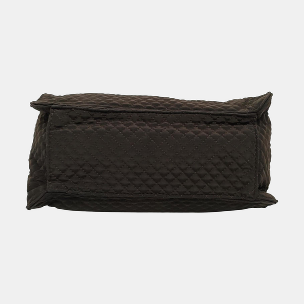 Quilted Canvas Tote Bag Brown