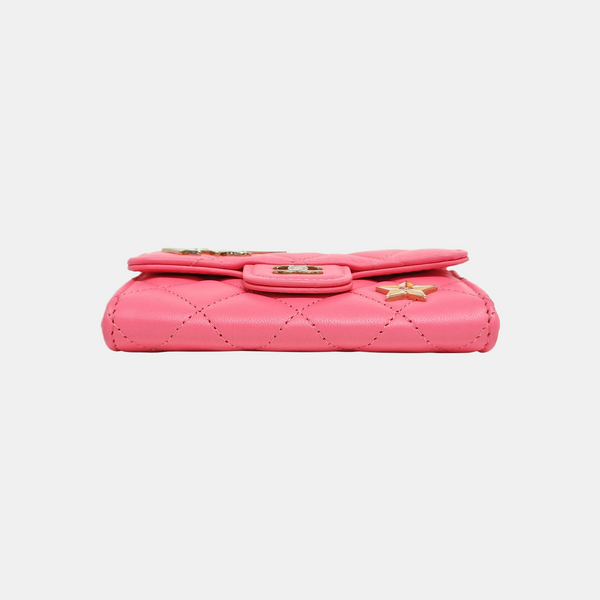 CLASSIC FLAP Quilted Lambskin Red Wallet