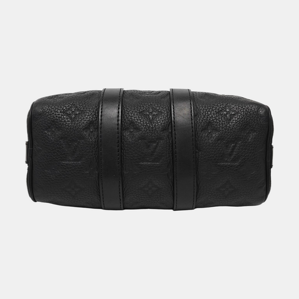 KEEPALL 25 Monogram Calfskin Black