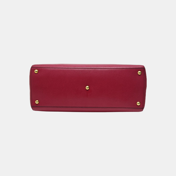 2 Jours Medium Calfskin Red