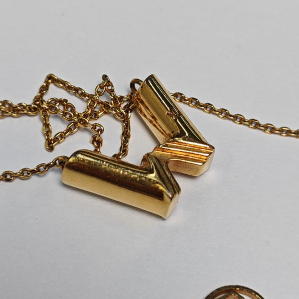 LV & ME Brass Gold Necklace