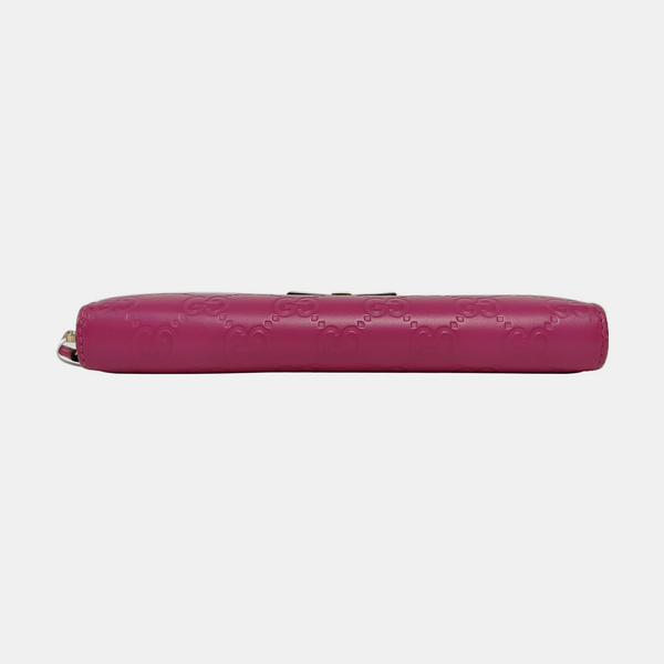 Signature Monogram Calfskin Red Wallet