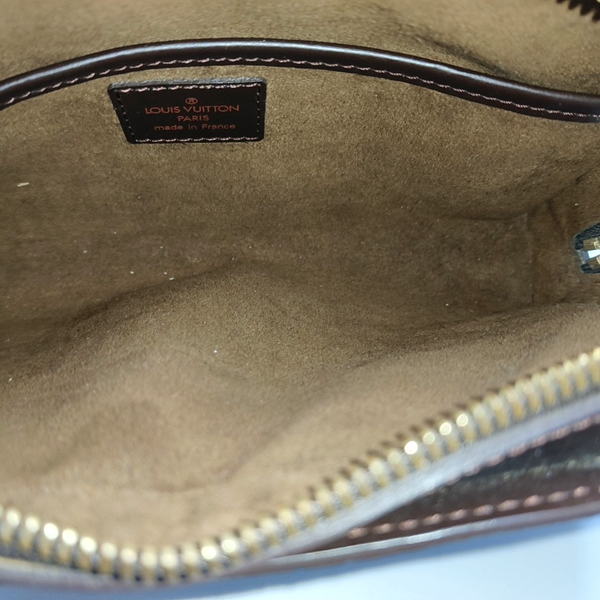 SAINT LOUIS Damier Ebene Coated Canvas Brown
