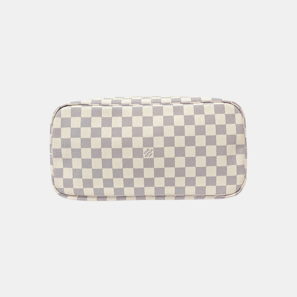 NEVERFULL MM Damier Azur Coated Canvas White