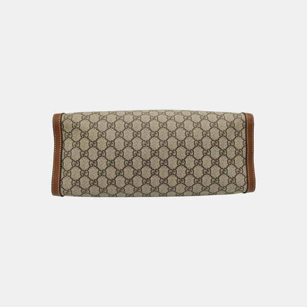 Padlock Medium Monogram Coated Canvas Beige
