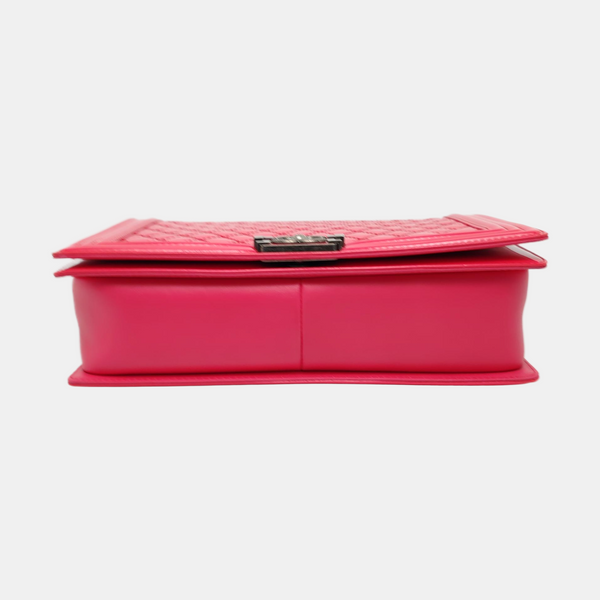 BOY CHANEL Maxi Quilted Patent Leather Red