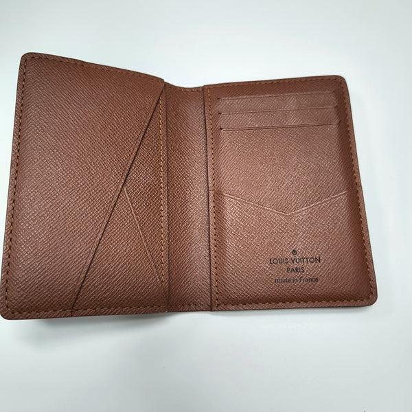 JAMES Monogram Coated Canvas Brown Card Holder