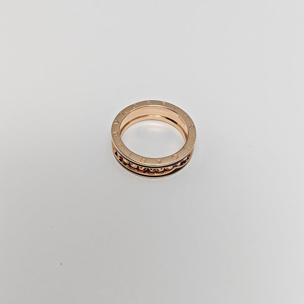 B.ZERO1 18k Rose Gold Ring EU 64