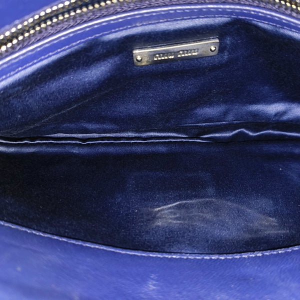 Quilted Lambskin Shoulder Bag Blue