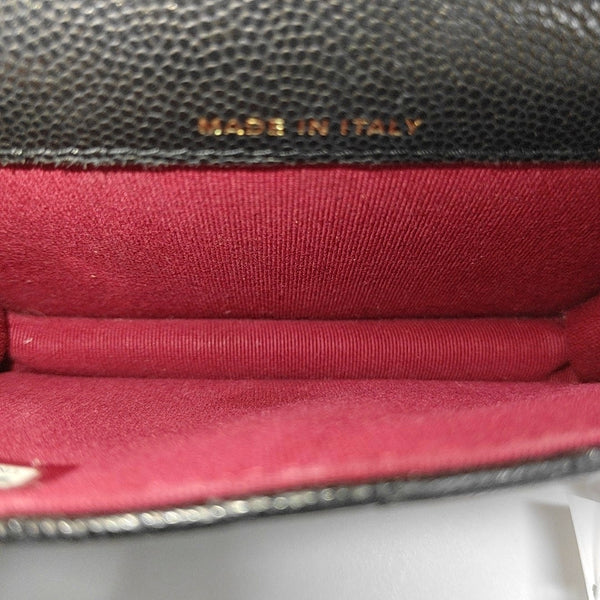 Quilted Grained Calfskin Shoulder Bag Black