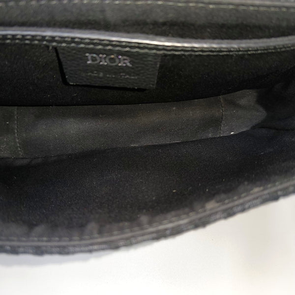 Saddle Small Oblique Canvas Black